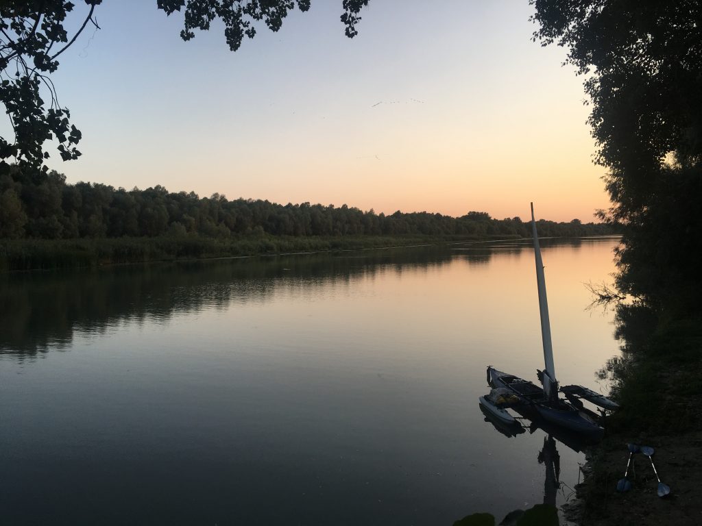 Kayak at sunrise
