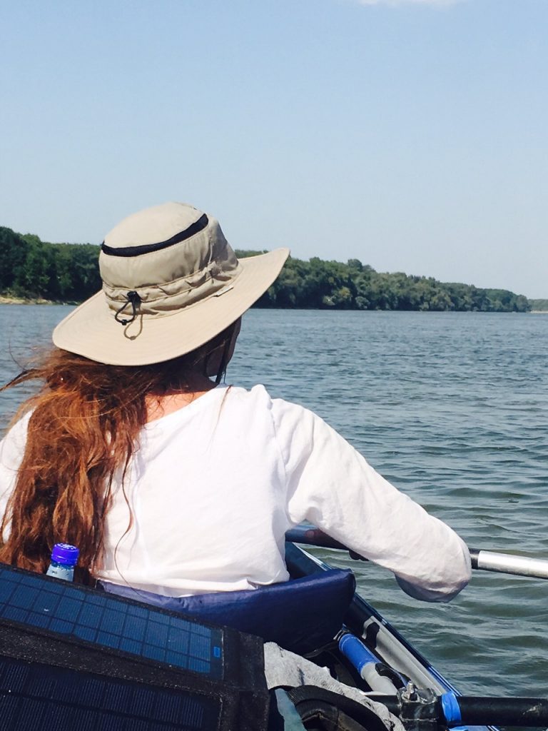 Christine at the bow, new horizons