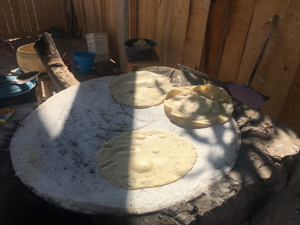 Tortillas on comal