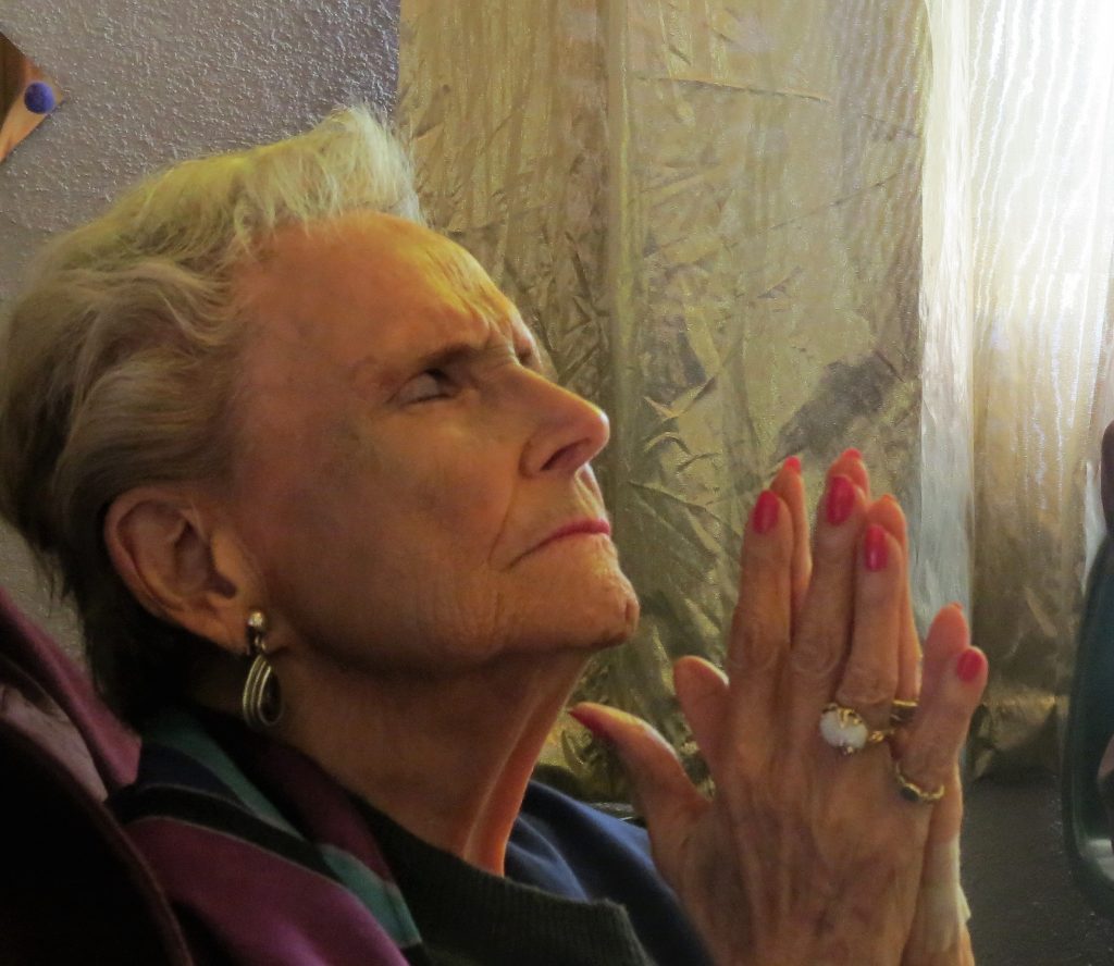 Nana in prayer.JPG